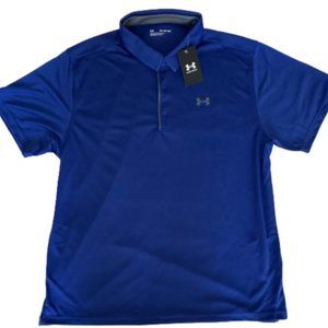 New Men’s Under Armour Polo Shirt Short Sleeve Size 3XL Blue NWT